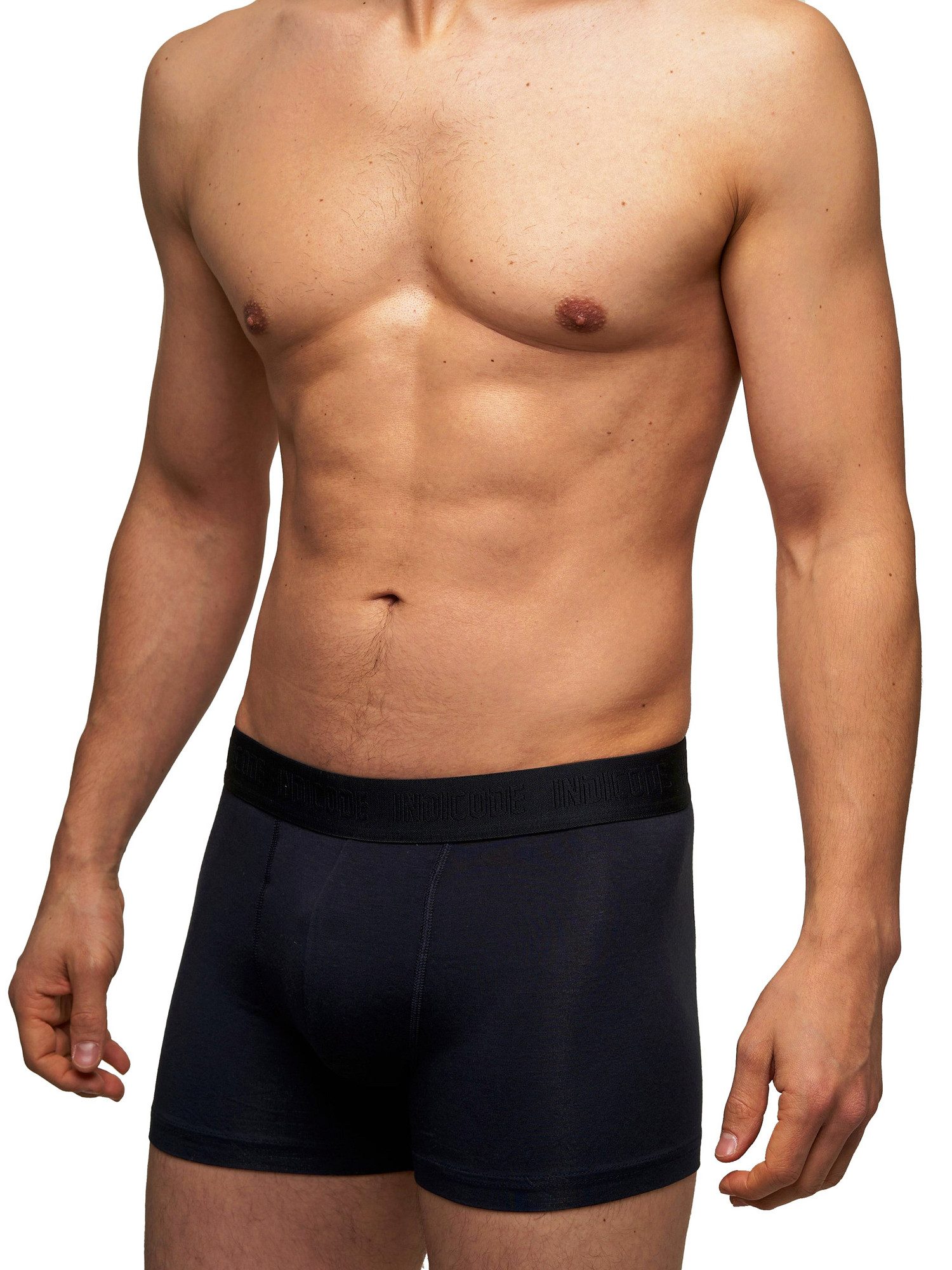 Indicode Boxershorts Herren Berlin Boxer Shorts Herrenshorts (Boxershorts) 3 Stück, aus Bambus mit elastischen Webbund