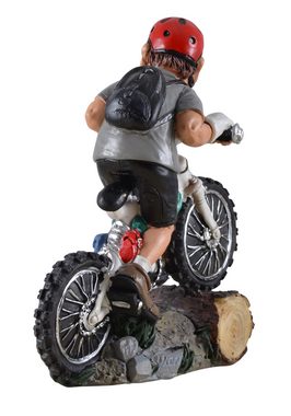 Vogler direct Gmbh Dekofigur Funny Life-Mountain Biker aus Kunststein, handbemalt