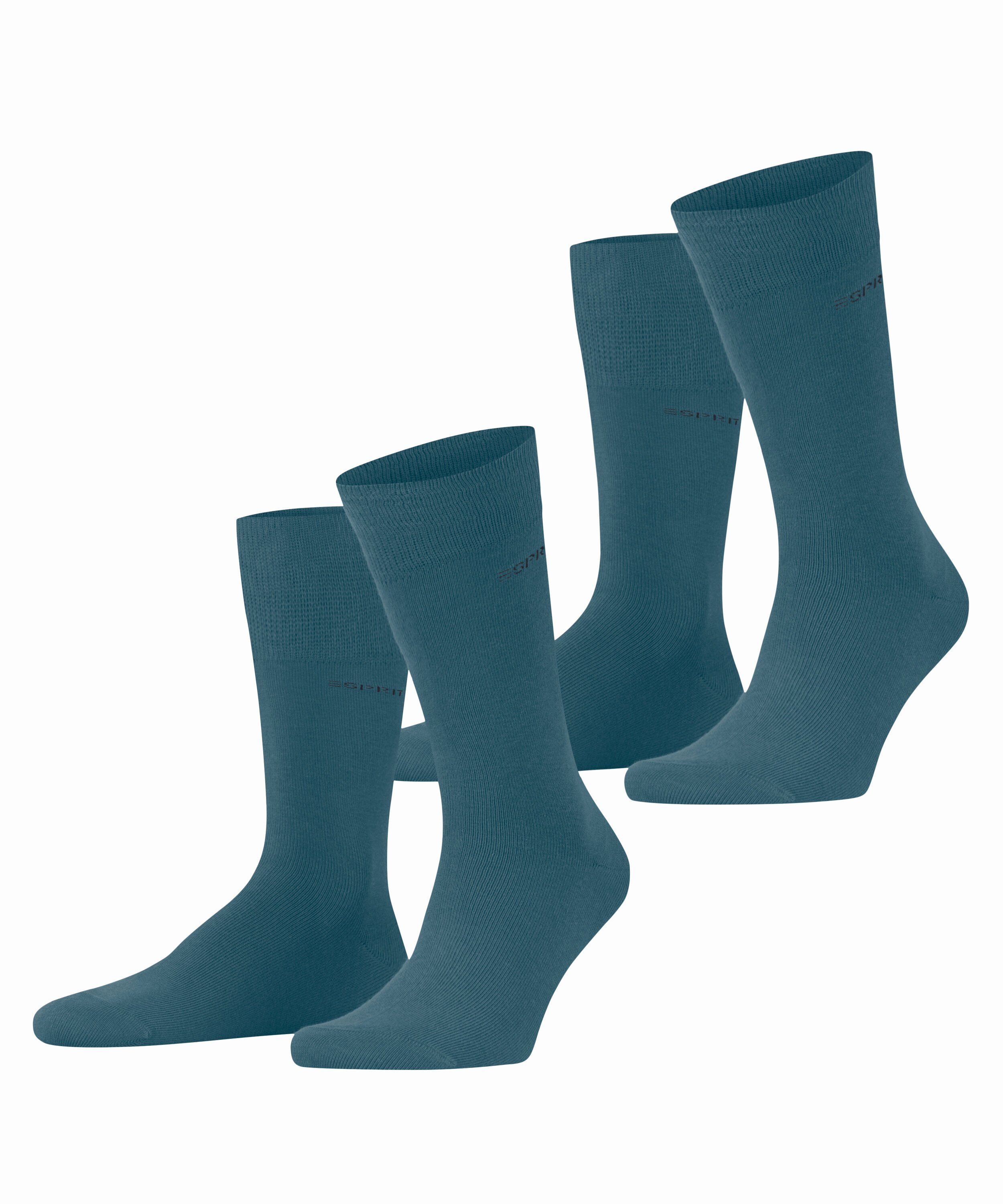 2-Pack Socken (2-Paar) Uni peacock Esprit Basic (6382)