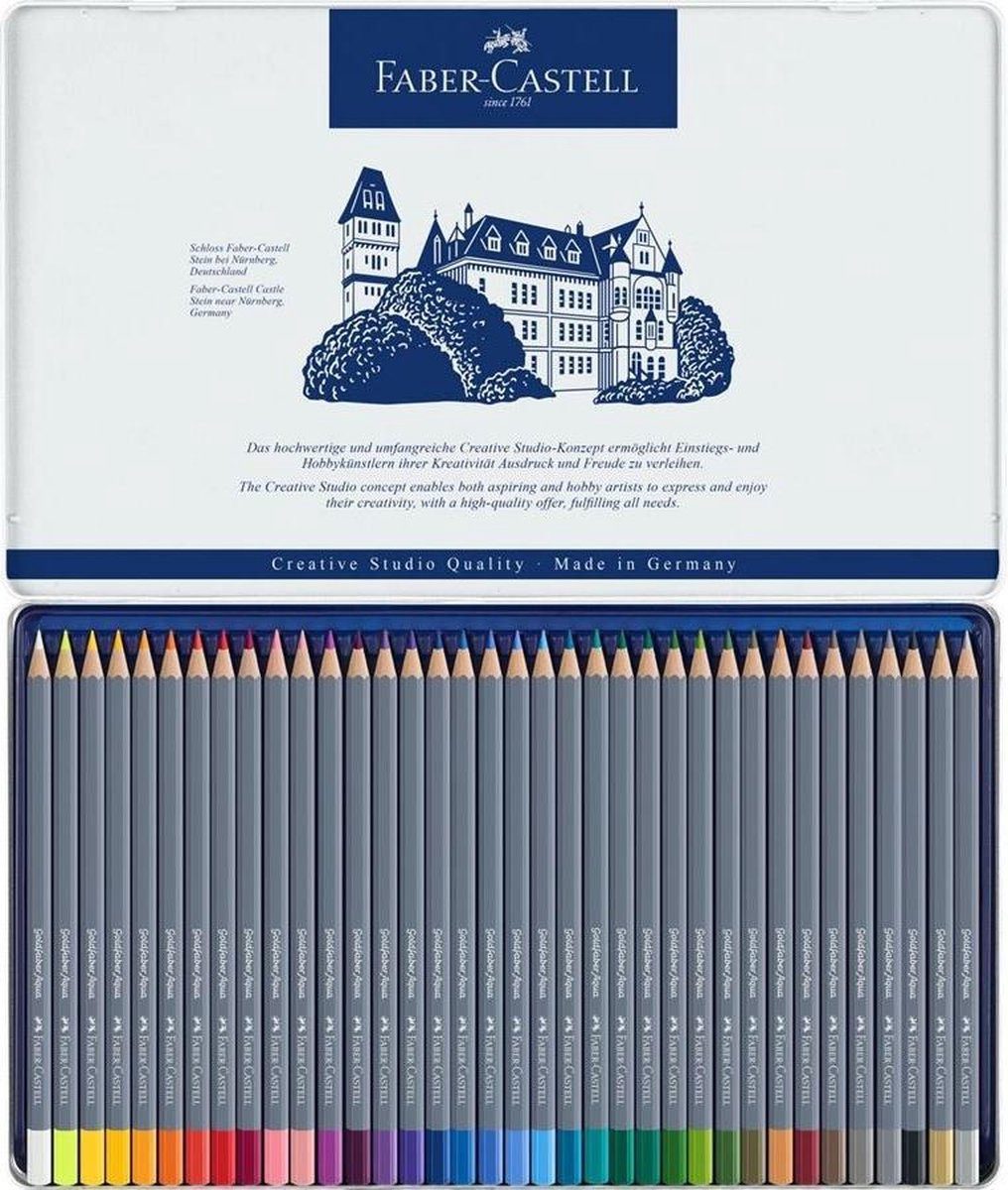 Faber-Castell Aquarellstifte Goldfaber Aquarellstifte 36er Set, (Set, 36-tlg), inklusive Radiergummi