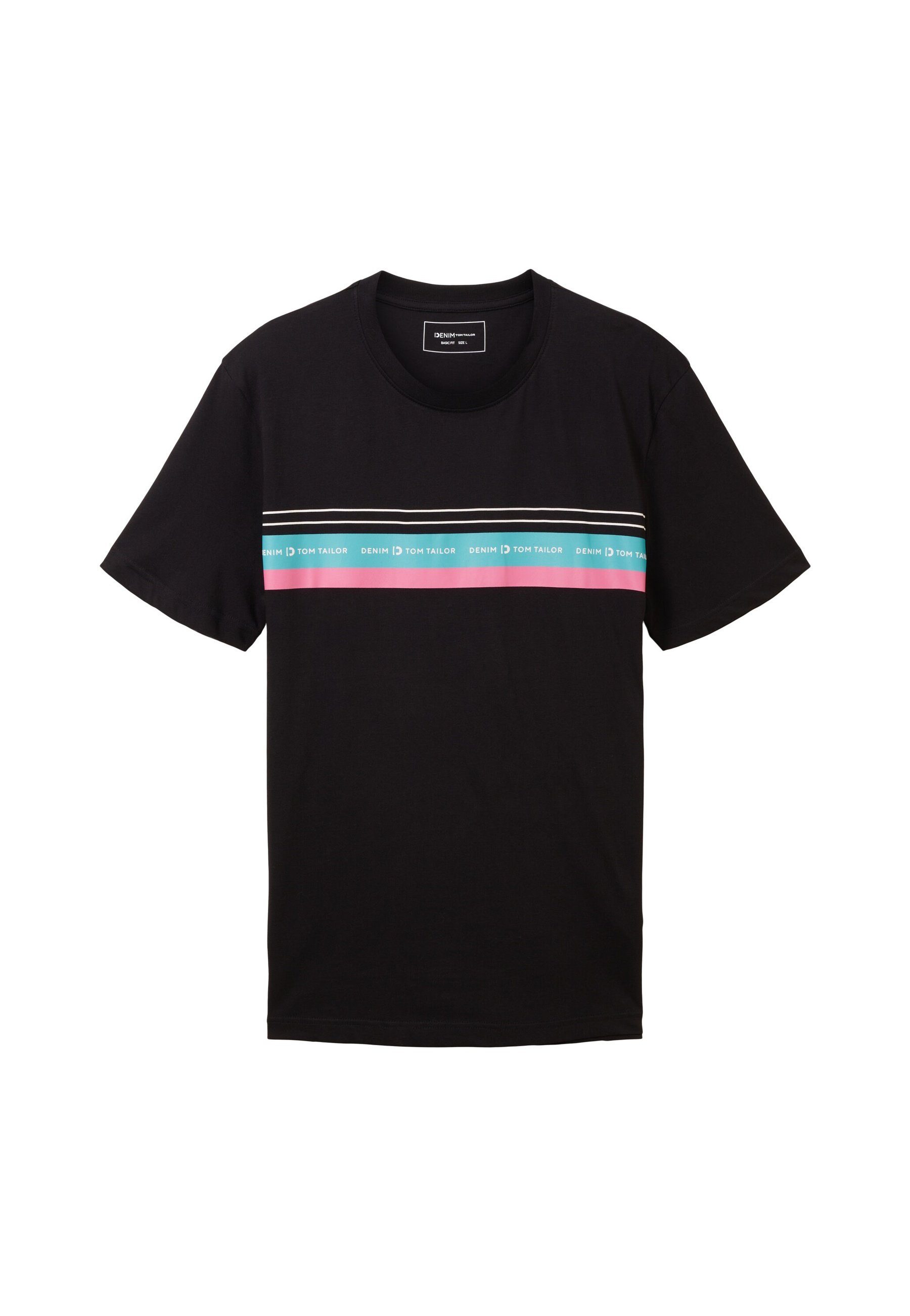 TOM TAILOR T-Shirt T-Shirt Kurzarmshirt (1-tlg) schwarz