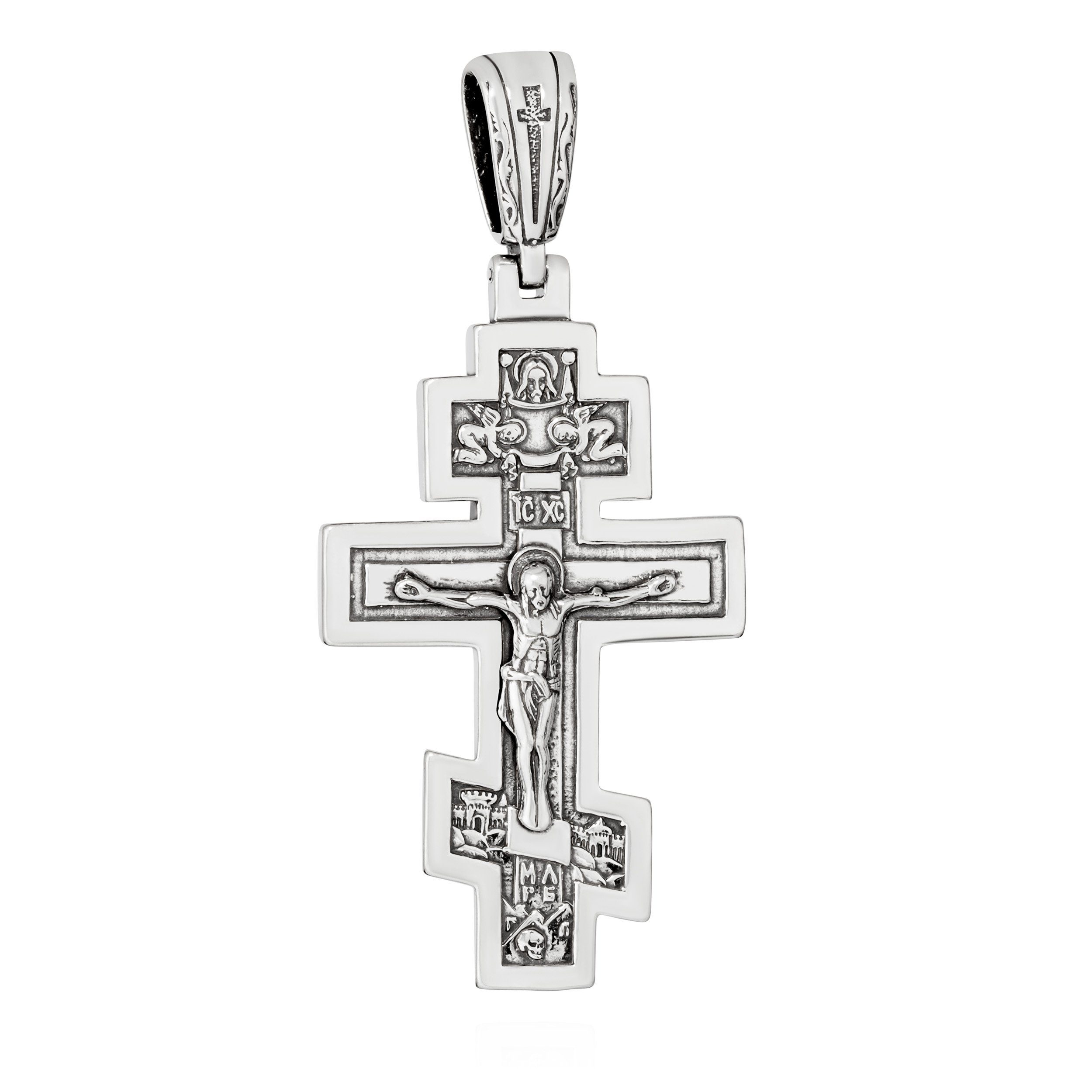NKlaus Kreuzanhänger Silber Kreuz 925 Sterling Orthodoxe Anhänger K38 K