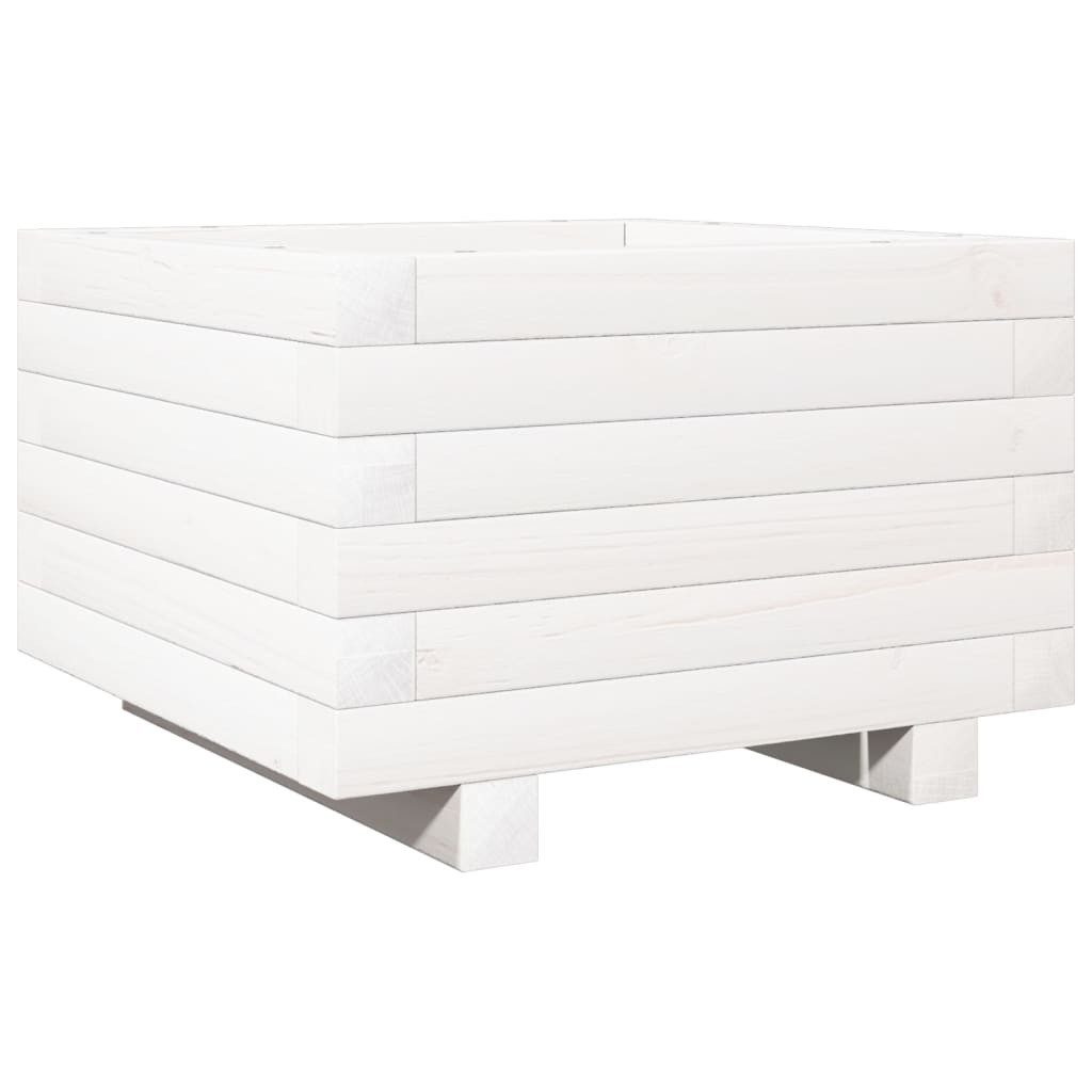 vidaXL Blumentopf Pflanzkübel Weiß 40x40x26,5 cm günstig online kaufen