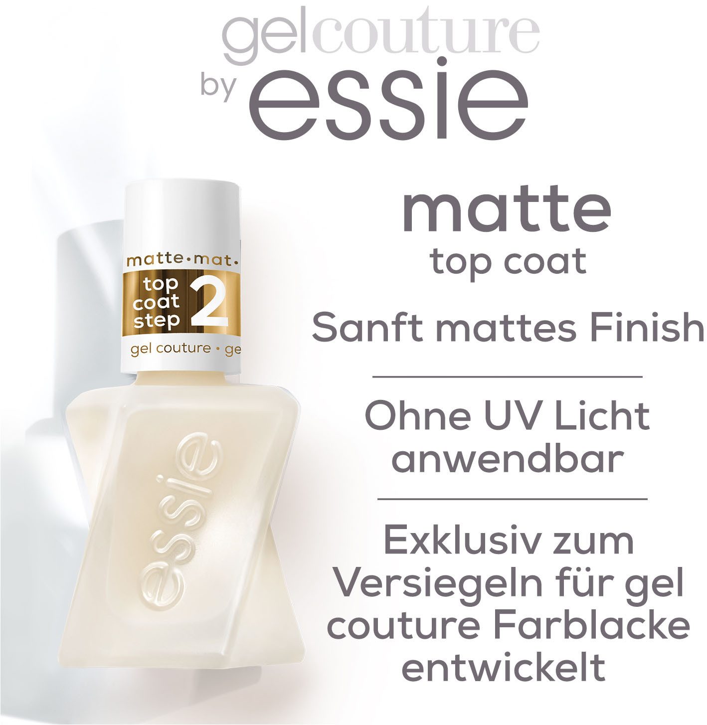 essie Überlack Essie Nagellack gel couture, mit natürlichen Inhaltsstoffen