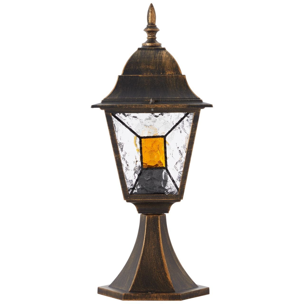 A60, gold schwarz Brilliant Außen-Stehlampe Außensockelleuchte Janel geeigne Janel, E27, 44cm 60W, 1x