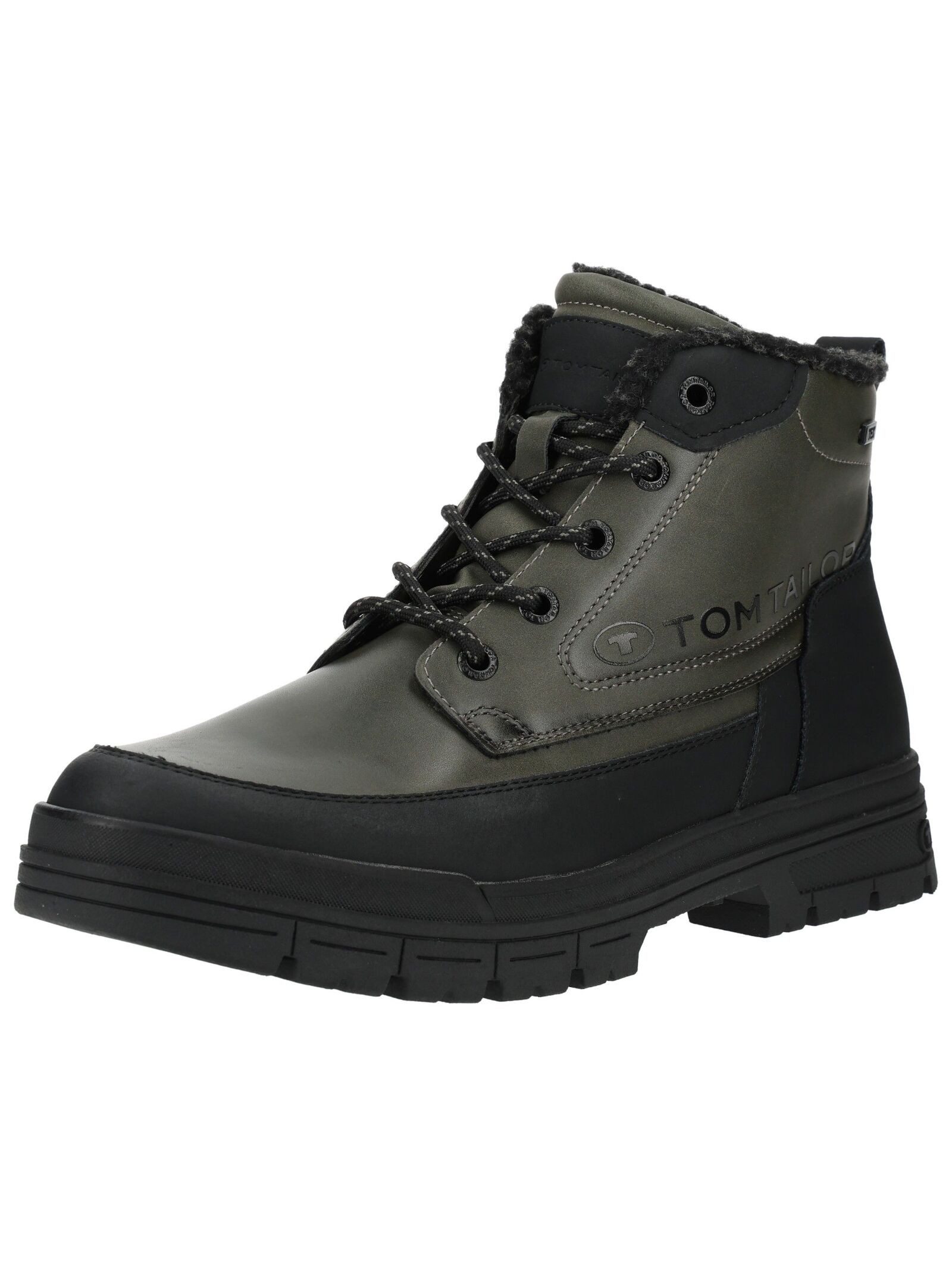 TOM TAILOR Stiefelette Lederimitat/Textil . Schnürstiefelette