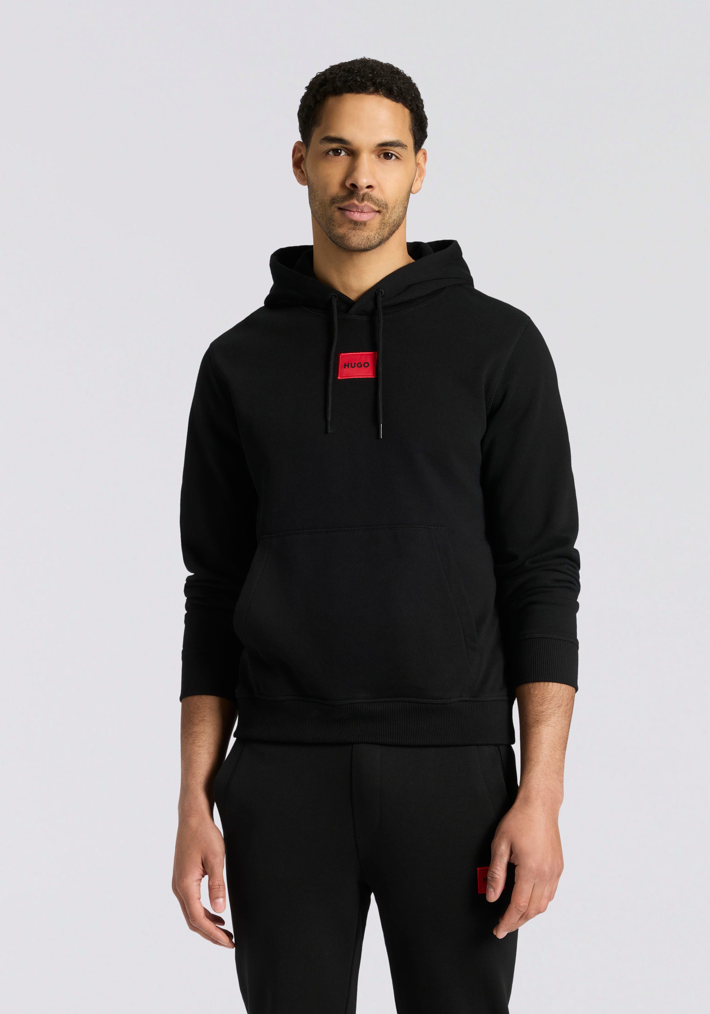 HUGO Kapuzensweatshirt Daratschi Kapuze mit Kordelzug, Regular Fit Kängurut günstig online kaufen