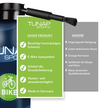 Tunap Sports Fahrradrahmen TUNAP SPORTS Antriebsreiniger mit Bürste, E-Bike ready I mit Pinsel