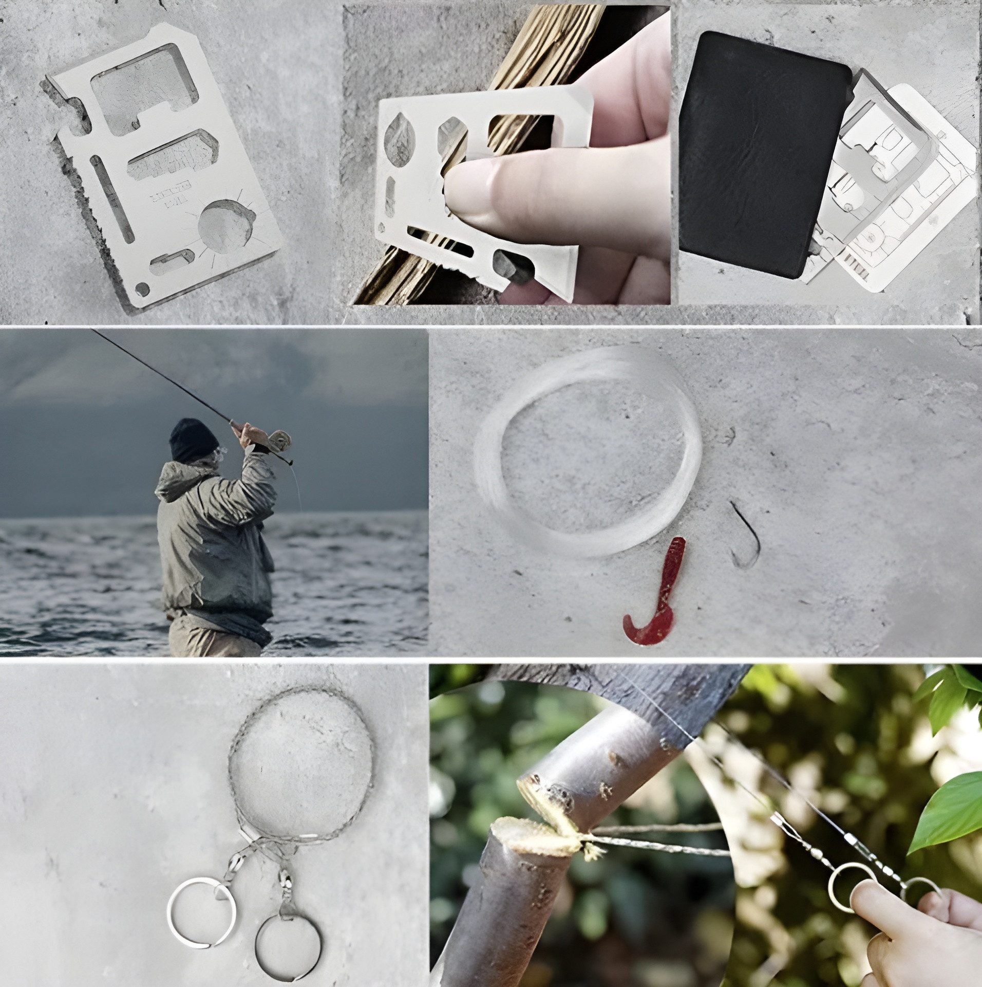 Trizand Taschenmesser Kit Notfallausrüstung Outdoor, (32 St., 32-teiliges Notfall- und Outdoor-Set), wasserdichtes Gehäuse, kompakt und tragbar