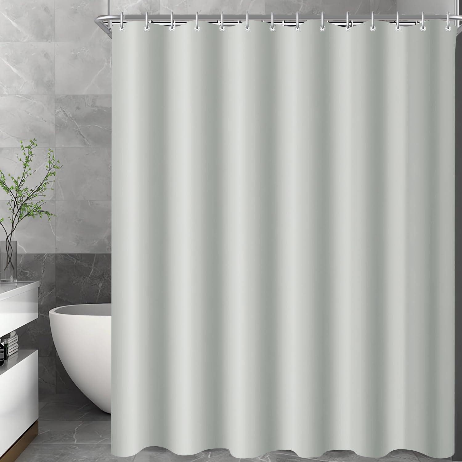 LuxusKollektion Duschvorhang Duschvorhang 300x200cm grau Polyester Grau H200 x B300 cm (1er Pack)