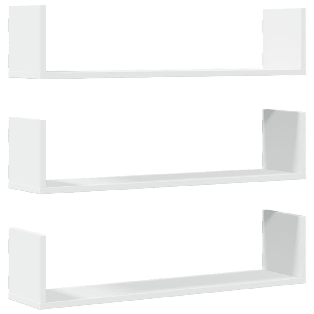 vidaXL Regal Wandregale 3 Stk. Weiß 80x18x18 cm Holzwerkstoff, 1-tlg. günstig online kaufen