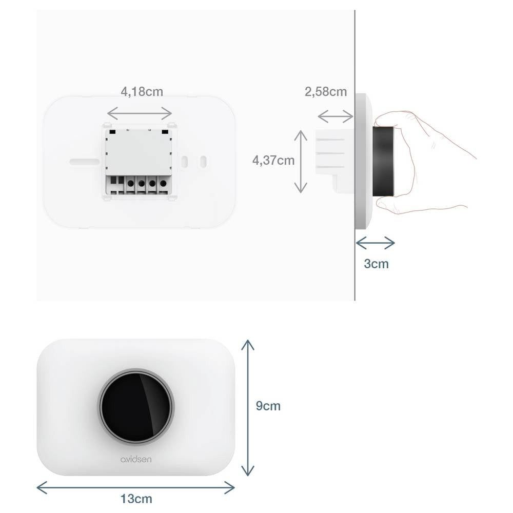 Avidsen Heizkörperthermostat 127067 Thermostatkopf elektronisch 5 bis 45 °C