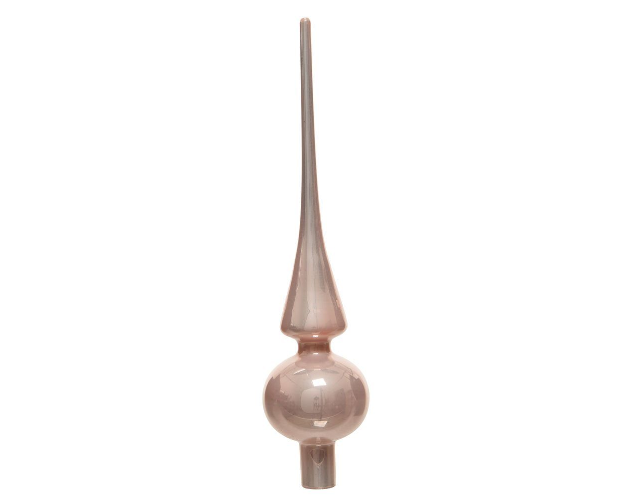 Kaemingk Christbaumspitze, Christbaumspitze Glas 26cm rosa glänzend