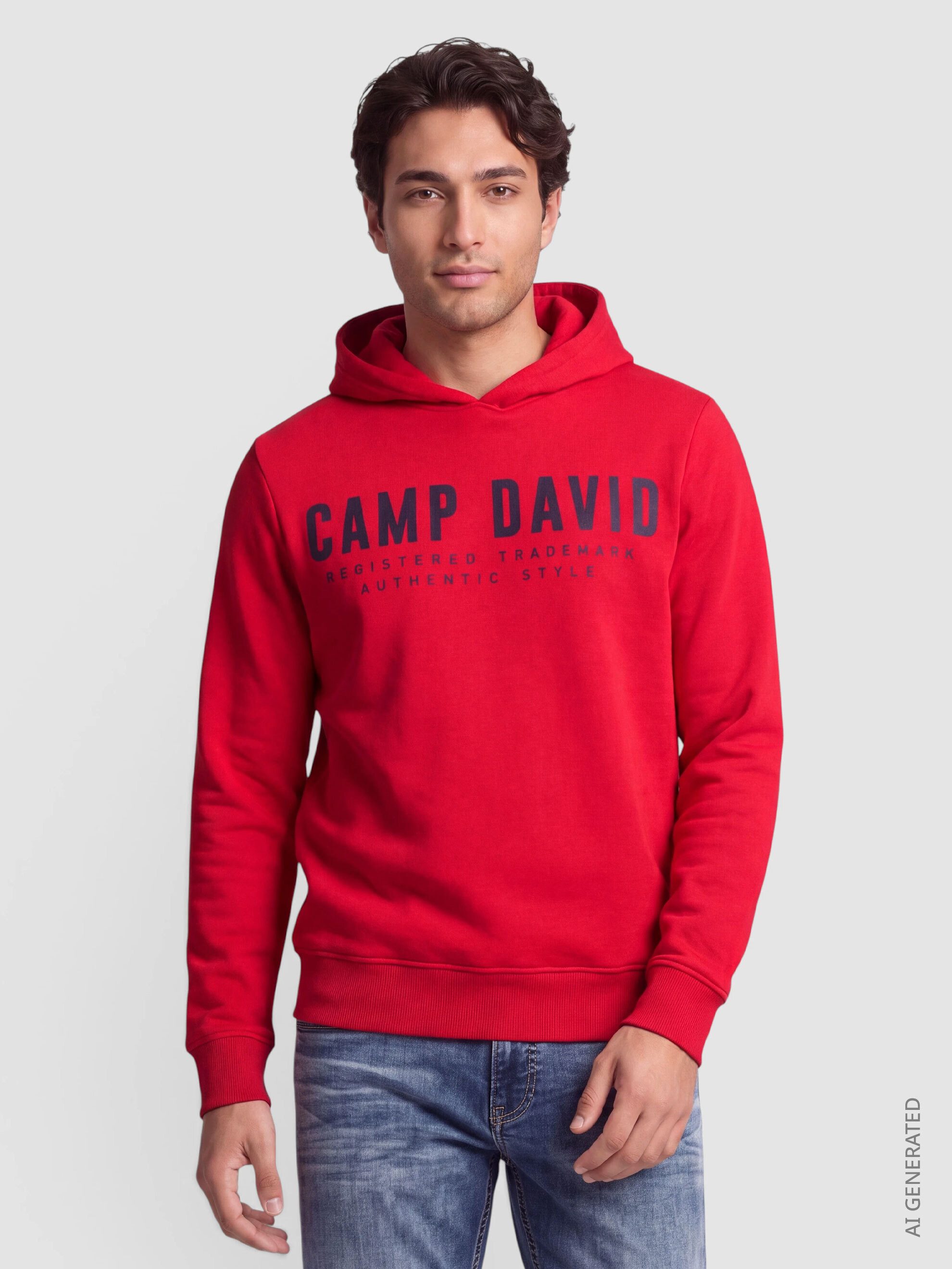 CAMP DAVID Kapuzensweatshirt aus Baumwolle