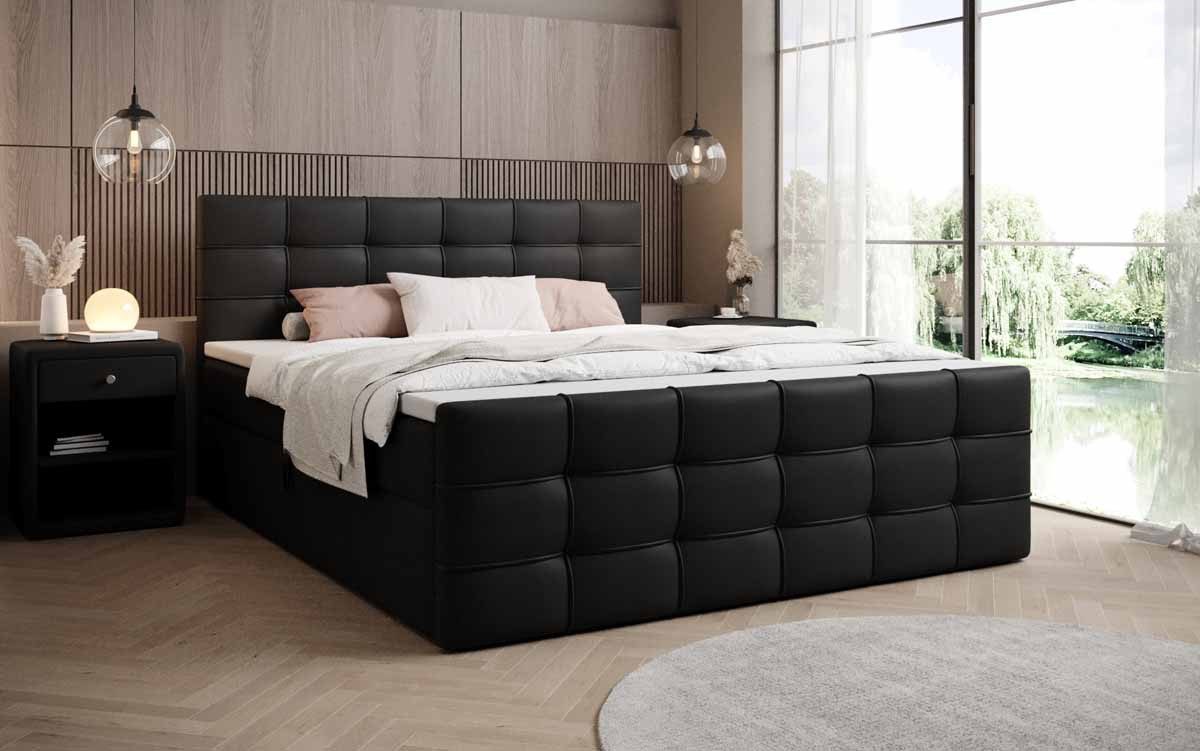 Luxusbetten24 Boxspringbett Luxor Kunstleder, mit Stauraum günstig online kaufen