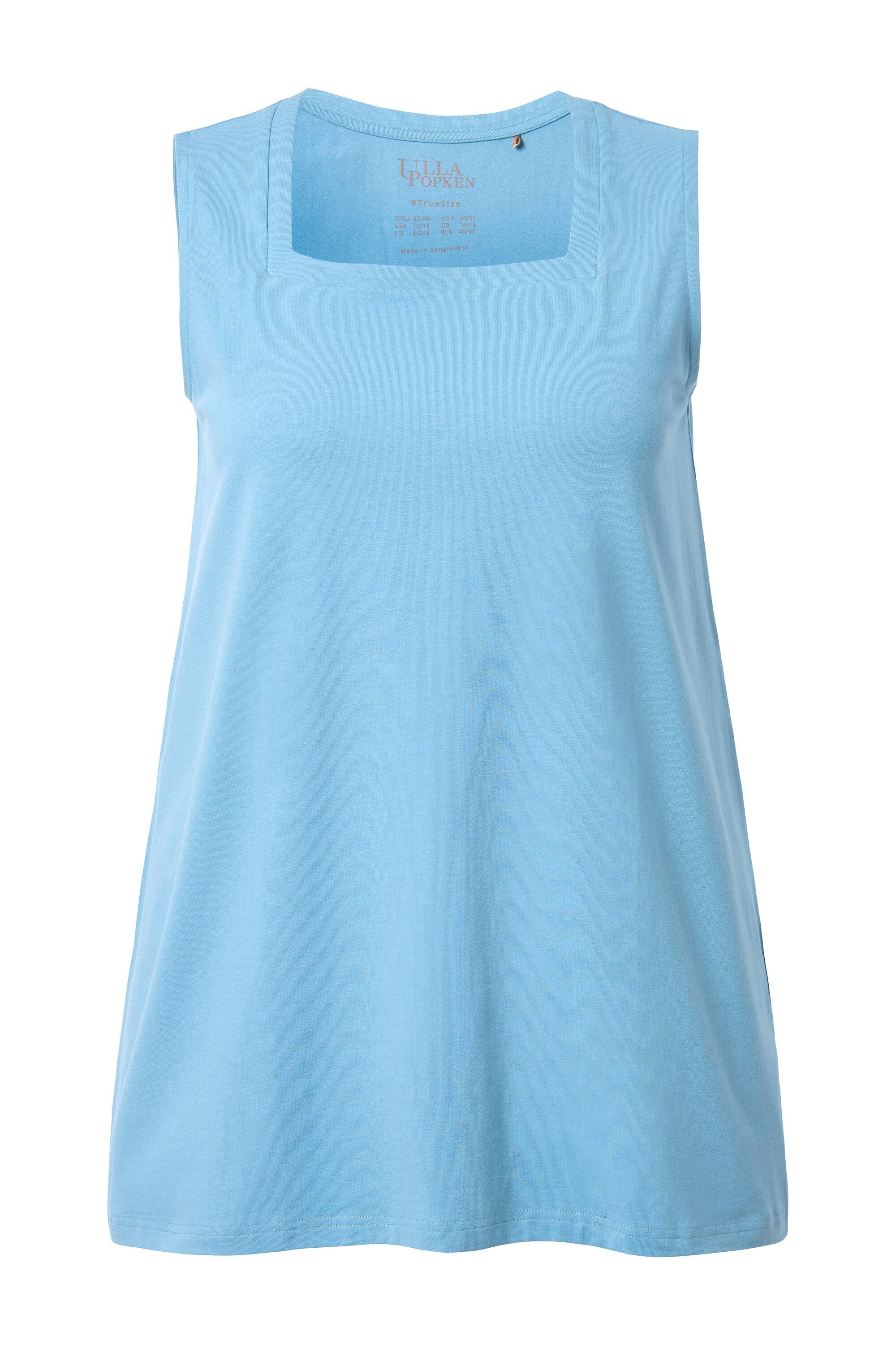 Ulla Popken Longshirt Longtop Classic Fit Carré-Ausschnitt ärmellos günstig online kaufen