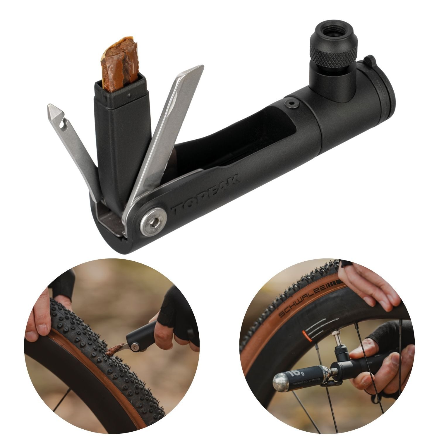 Topeak Fahrradpumpe Topeak Tubi Mini X Tubeless Reparaturset mit CO₂ Inflator