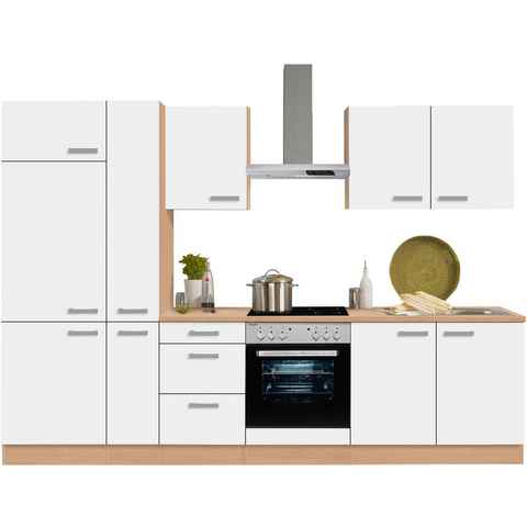 OPTIFIT Küchenzeile Odense, Breite 300 cm, mit 28 mm starker Arbeitsplatte, mit Besteckeinsatz