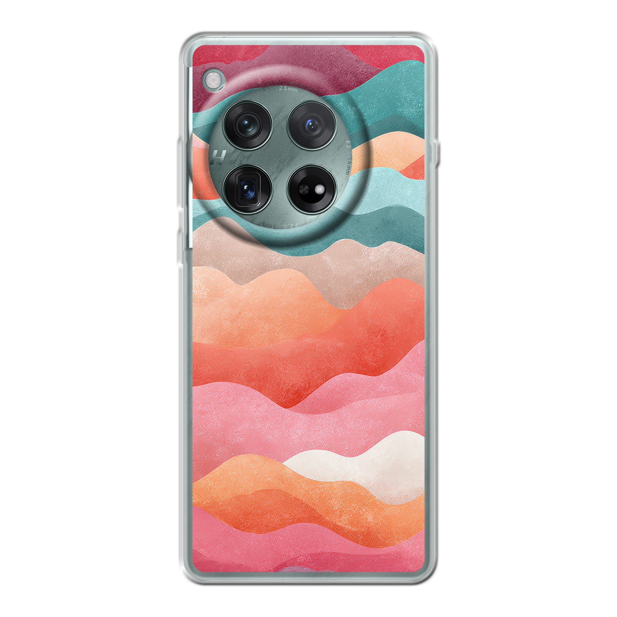 MuchoWow Handyhülle für OnePlus 12r Wellen - Bunt - Abstrakt, Handy Case, Silikon, Bumper Case Dünn