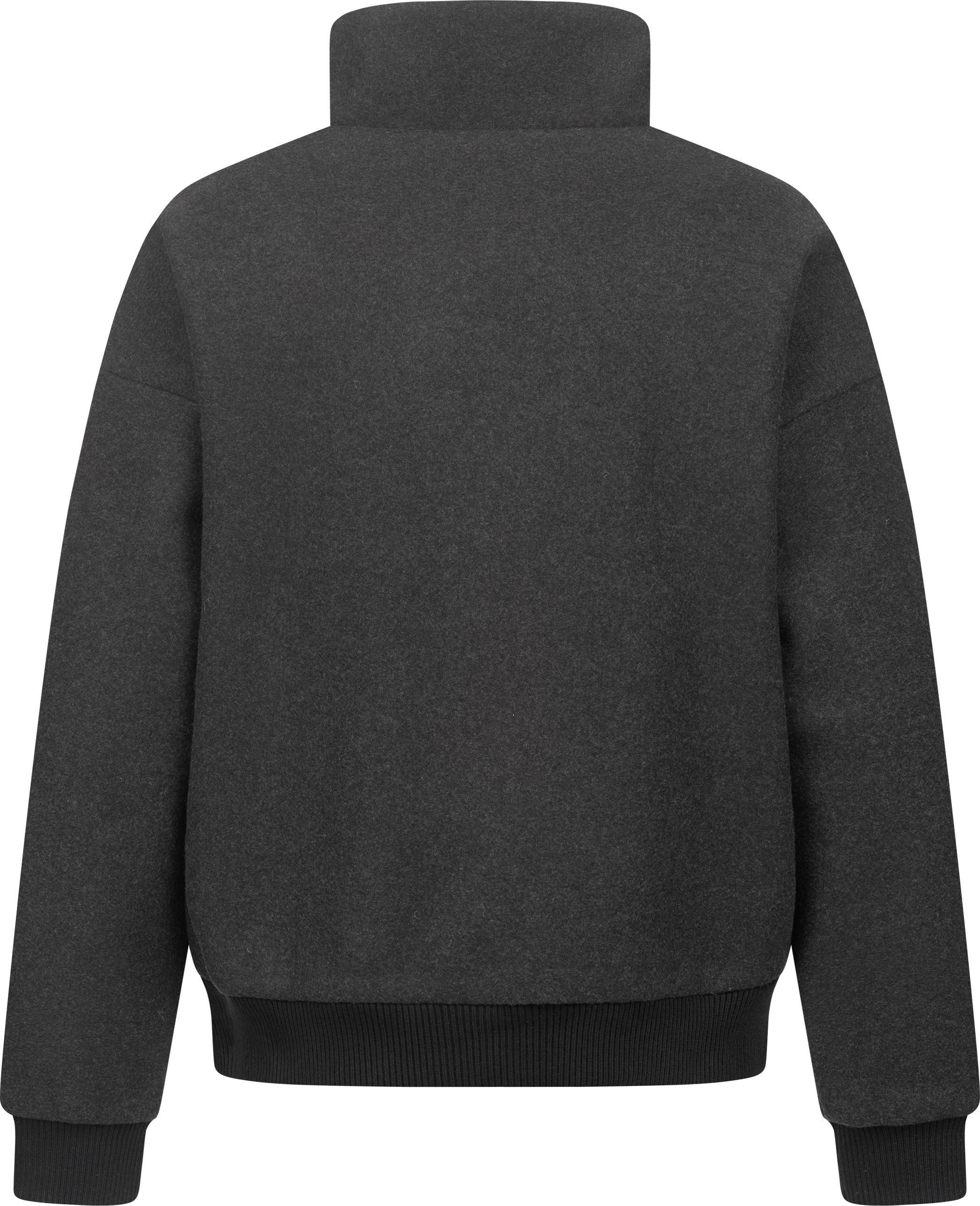 Ragwear Outdoorjacke Toscia angesagte oversized Übergangsjacke in Woll-Optik