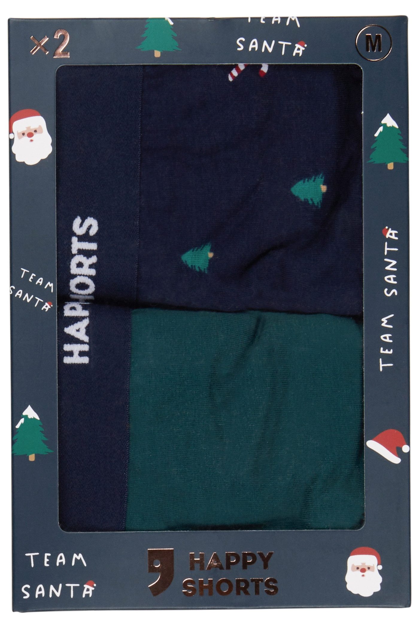 HAPPY SHORTS Trunk 2 Happy Shorts Jersey Trunk Herren Boxershorts Pant Weihnachtsmotive (1-St)