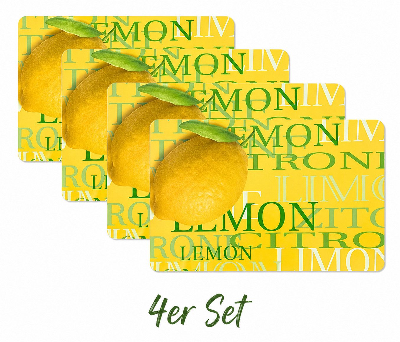 Platzset Platzmatten Tischunterlagen 4er Set Spülmaschinenfest 29x44 cm Motive, (Set, 4er Set), 4er Tischset abwaschbar Motive Tisch-Untersetzer Tischmatte ca. 29x44