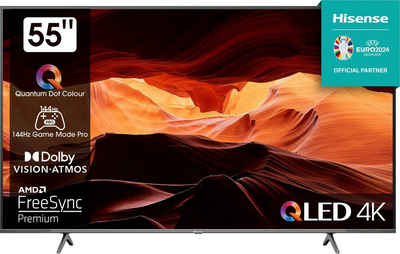 Hisense 55E77KQ PRO QLED-Fernseher (139 cm/55 Zoll, 4K Ultra HD, Smart-TV)
