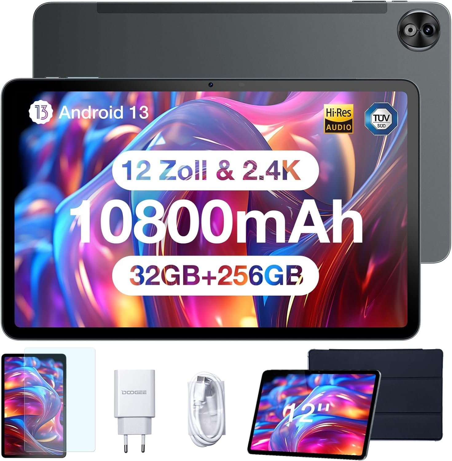 DOOGEE T20 Ultra Tablet 12GB RAM+256GB 12 2K Helio G99 Octa Core 10800mAh  16MP Android 13 4G Tablet PC Quad Box Stereo Speakers