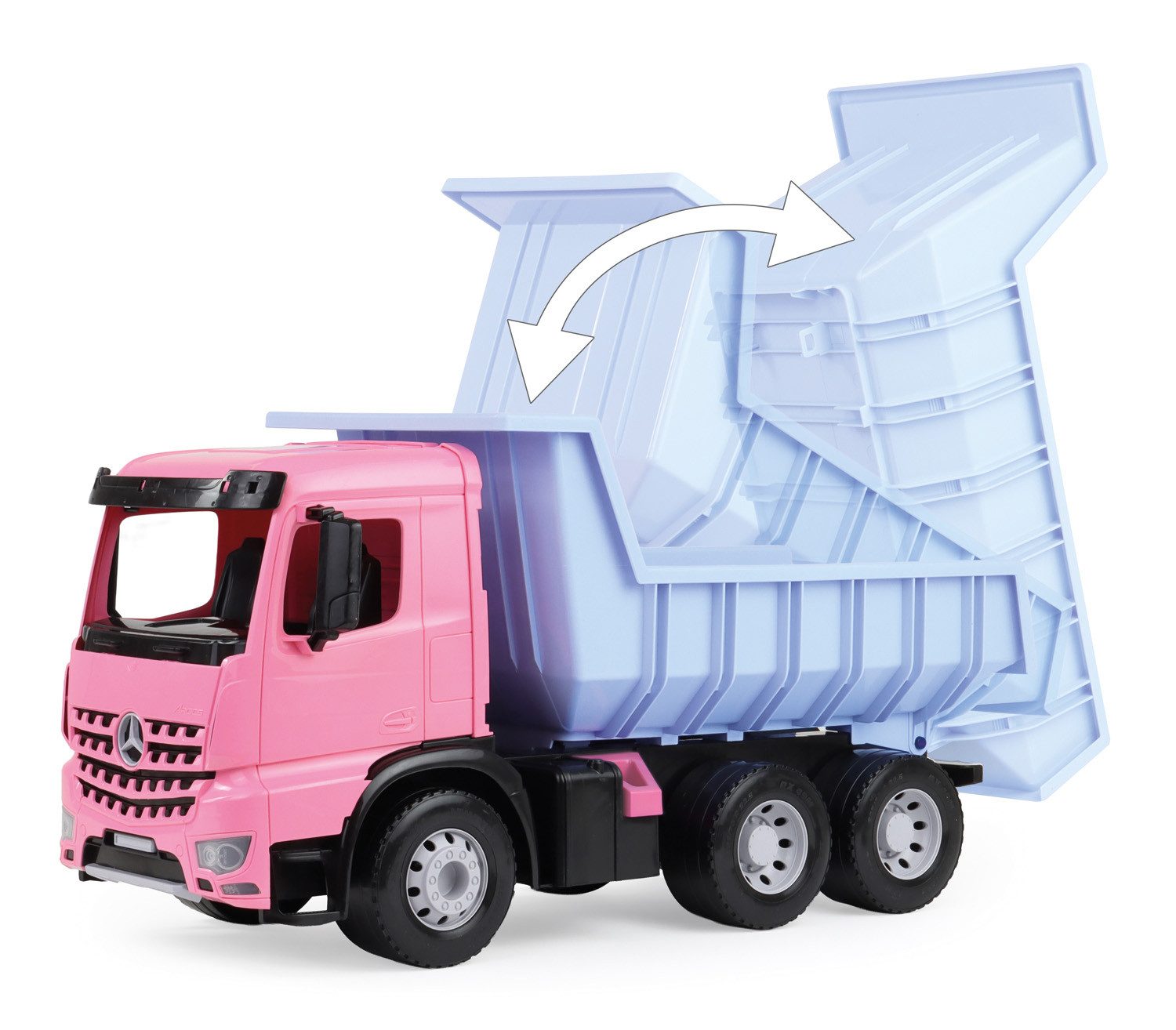 Lena® Spielzeug-Kipper Giga Trucks Muldenkipper Arocs Rosa, Made in Europe