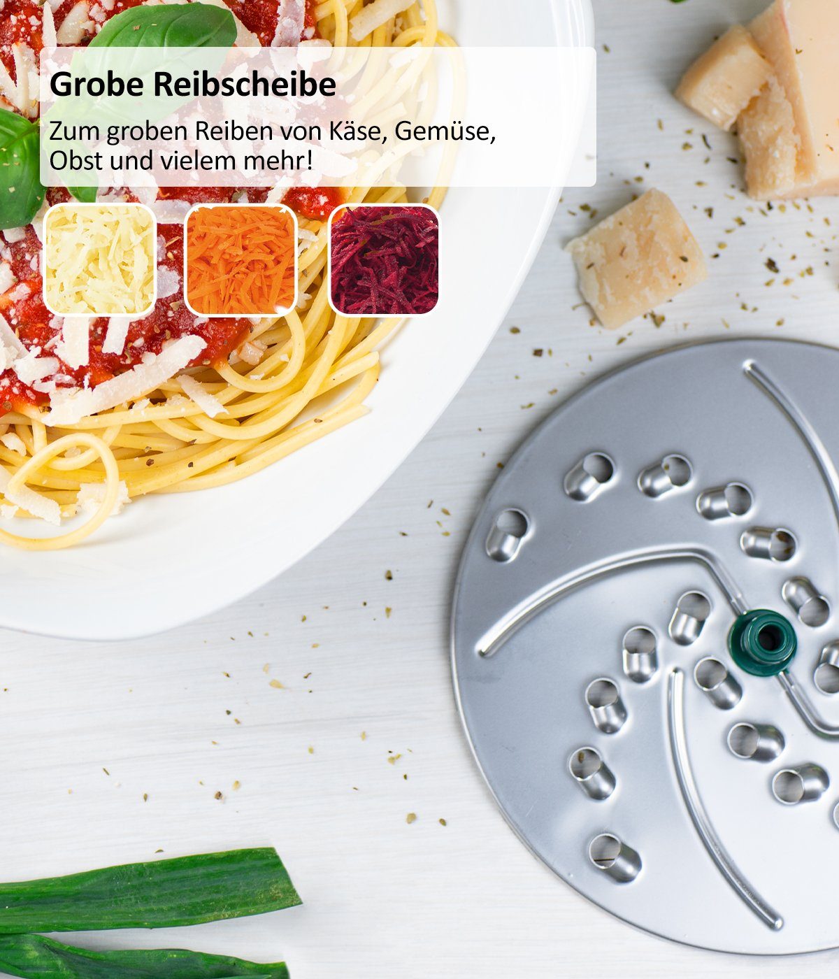 Genius Gemüseschneider Nicer Dicer Pegasus manueller Food Processor Deluxe Set 14-tlg., platzsparende Aufbewahrung und besonders schnelle Reinigung – Bild 5 von 5