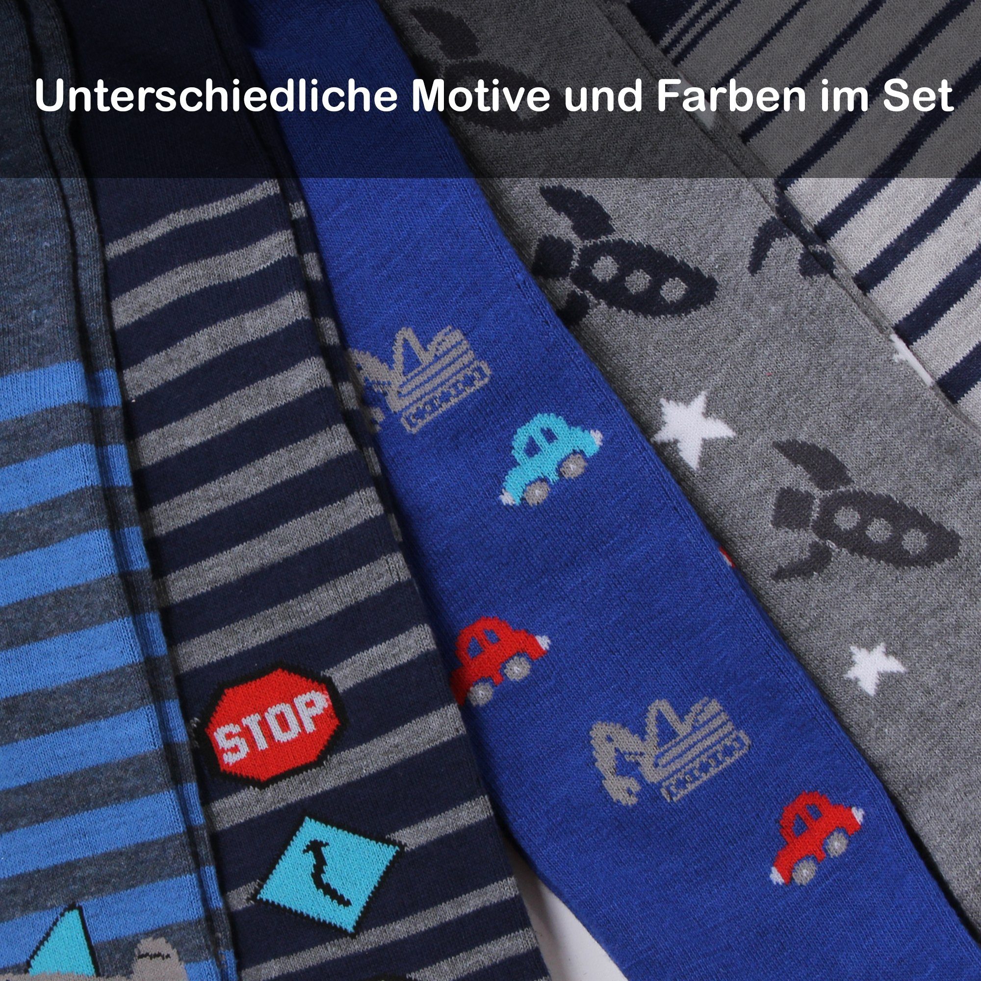 L&K-II Strickstrumpfhose 27254 (6er-Packung) aus Baumwolle mit Lego-Motiven – Bild 5 von 5
