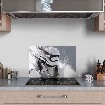 DEQORI Küchenrückwand 'Star Wars Storm Trooper', Glas Spritzschutz Badrückwand Herdblende