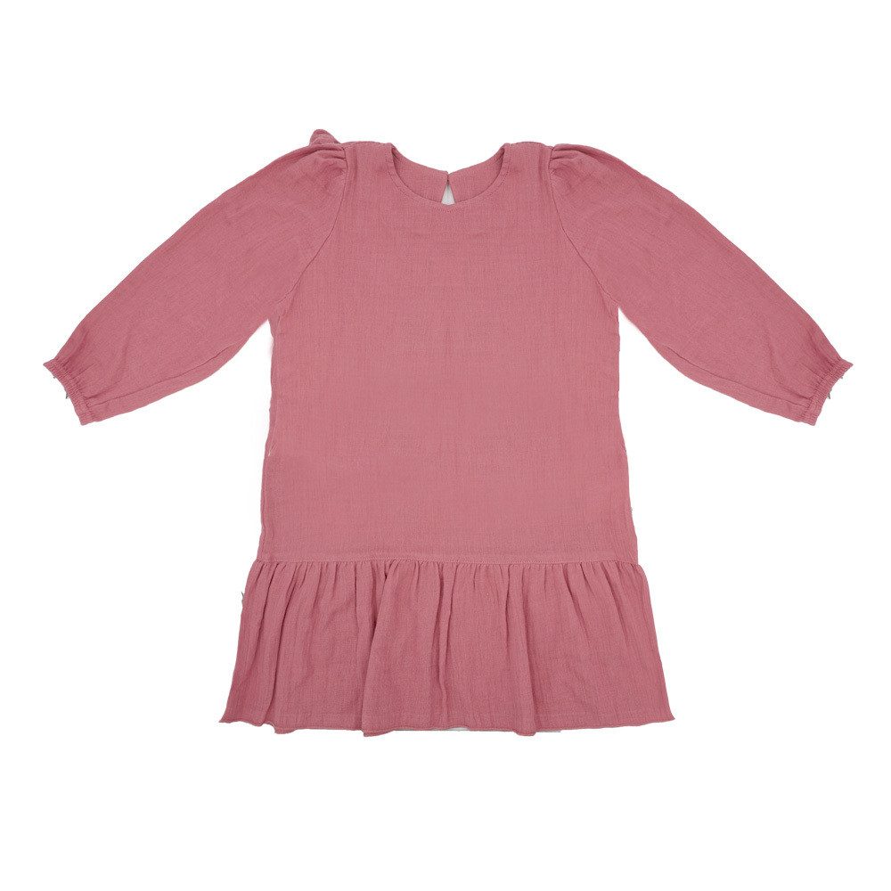 MAXIMO Sommerkleid GOTS MINI GIRL-KLEID langer Ärmel, Musselin