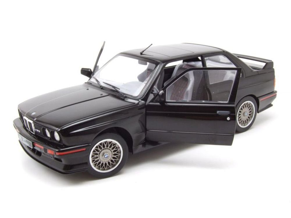 Solido Modellauto BMW M3 E30 Evo Sport 1990 schwarz, Maßstab 1:18