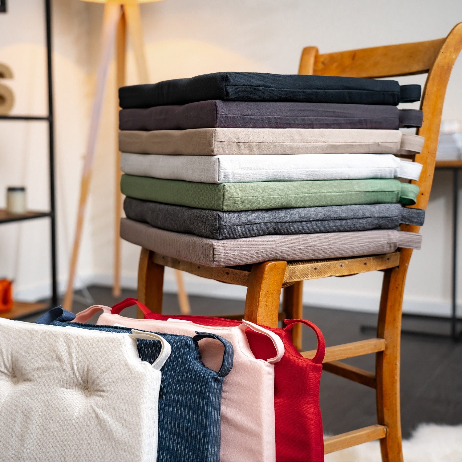 sleepling Stuhlkissen Sitzkissen, für Indoor und Outdoor, mit Klettverschluss, langlebig und abriebfest – Bild 4 von 5