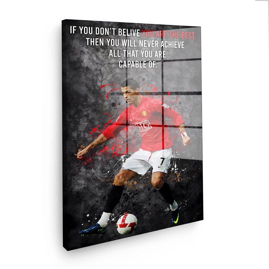 Acrylglasbild Zitat Fußball Star Sport Acrylglas Wandbild Bild Wanddeko Wohnzimmer X