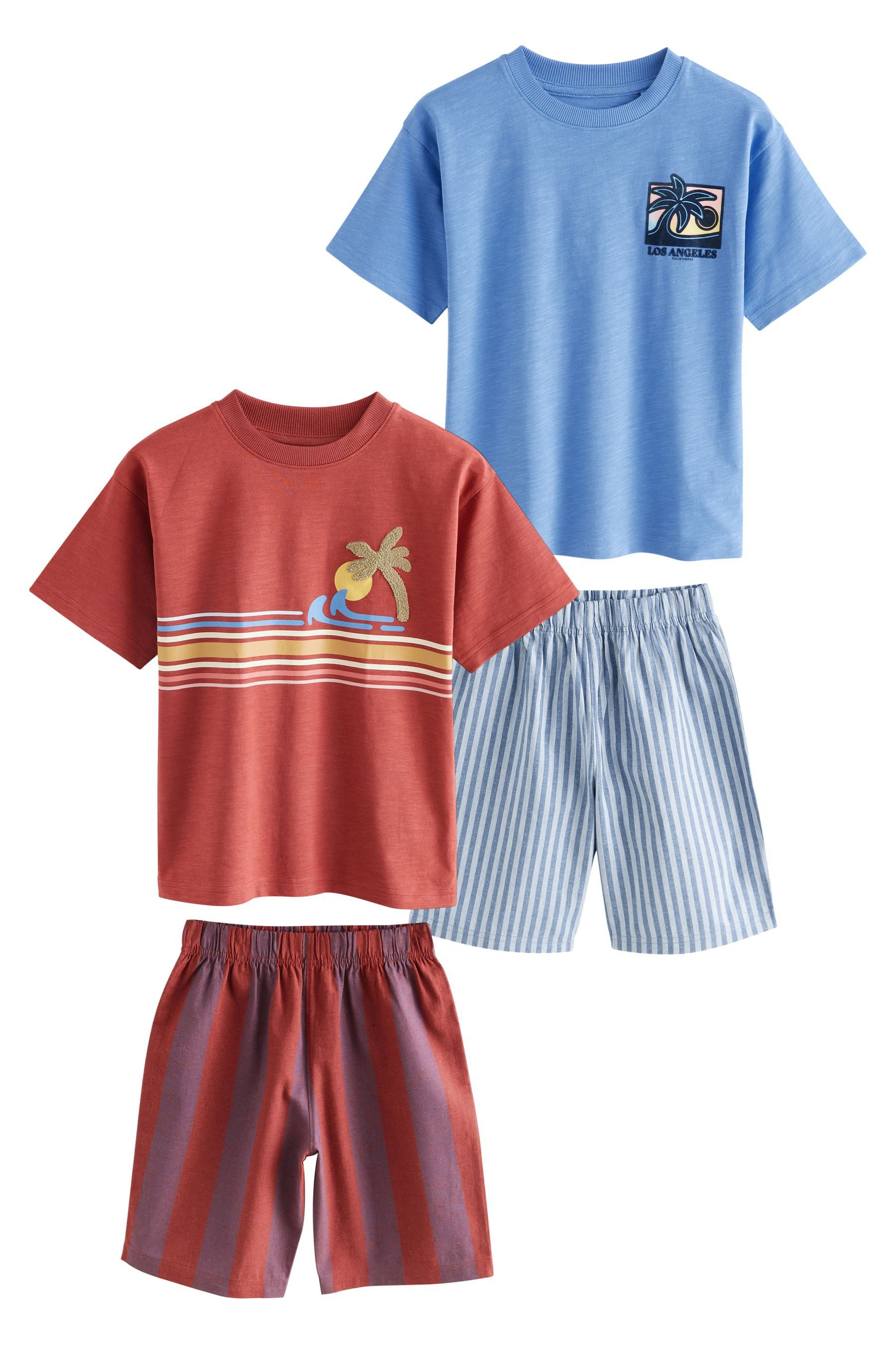 Next Pyjama Kurze Schlafanzüge aus kariertem günstig online kaufen