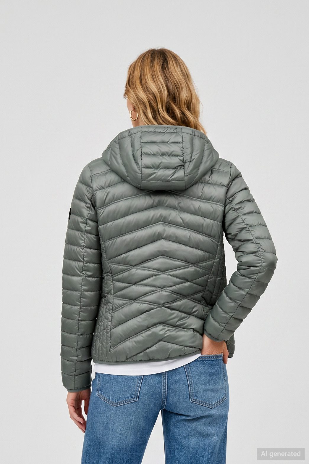 Barbara Lebek Steppjacke warme Damenjacke oder Herbstjacke mit abnehmbarer Kapuze