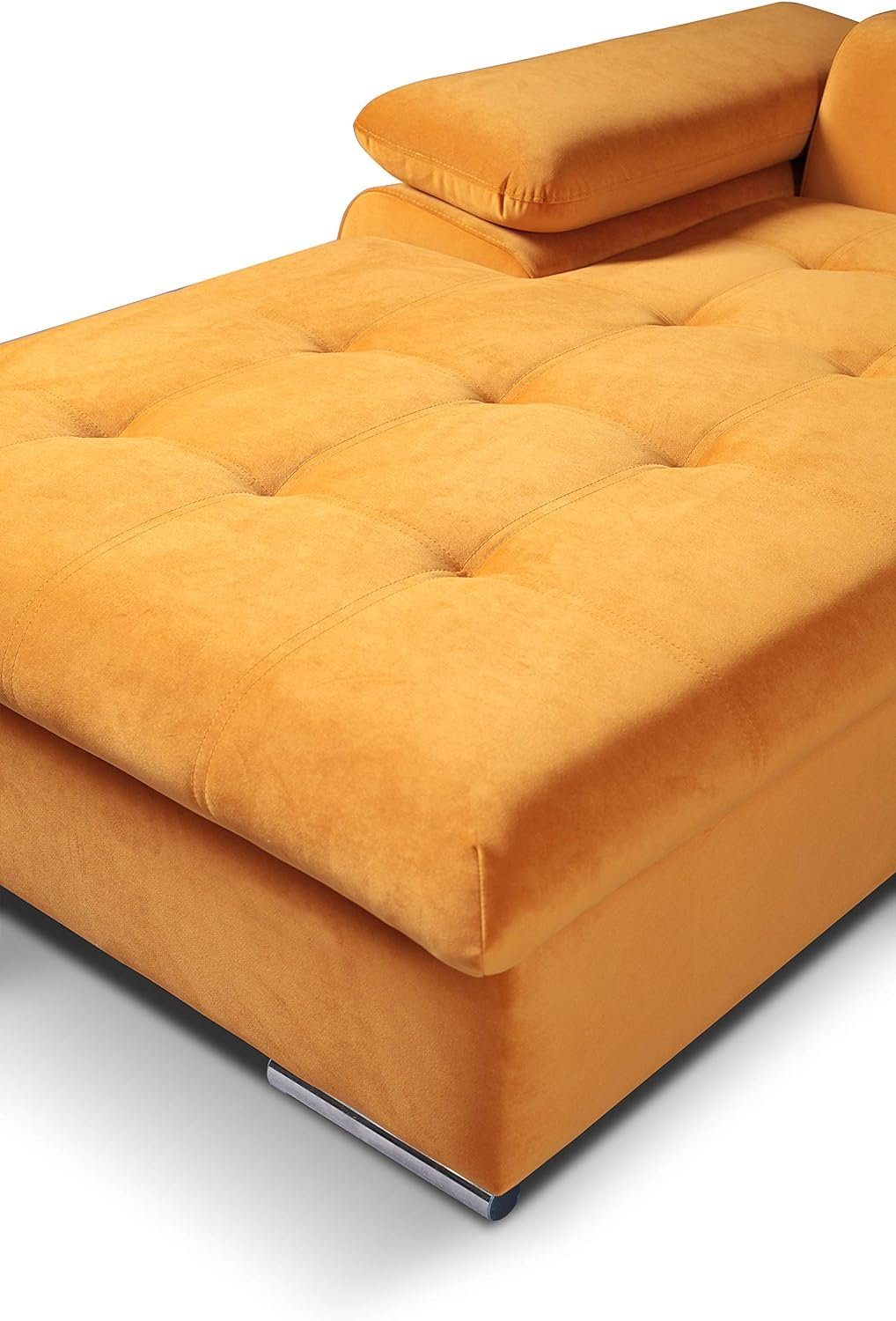 MOEBLO Ecksofa Nilux, L-Form Couch Bettkasten und Schlafsofa für 11) mit Wohnzimmer, (AVRA Sofagarnitur Schlaffunktion Polsterecke Wohnlandschaft, Sofa Mintgrün