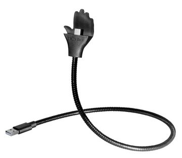 Maxtrack Smartphone-Kabel, USB, USB-A auf USB-C (50 cm), Flexible Handhalterung für Smartphones mit Ladefunktion