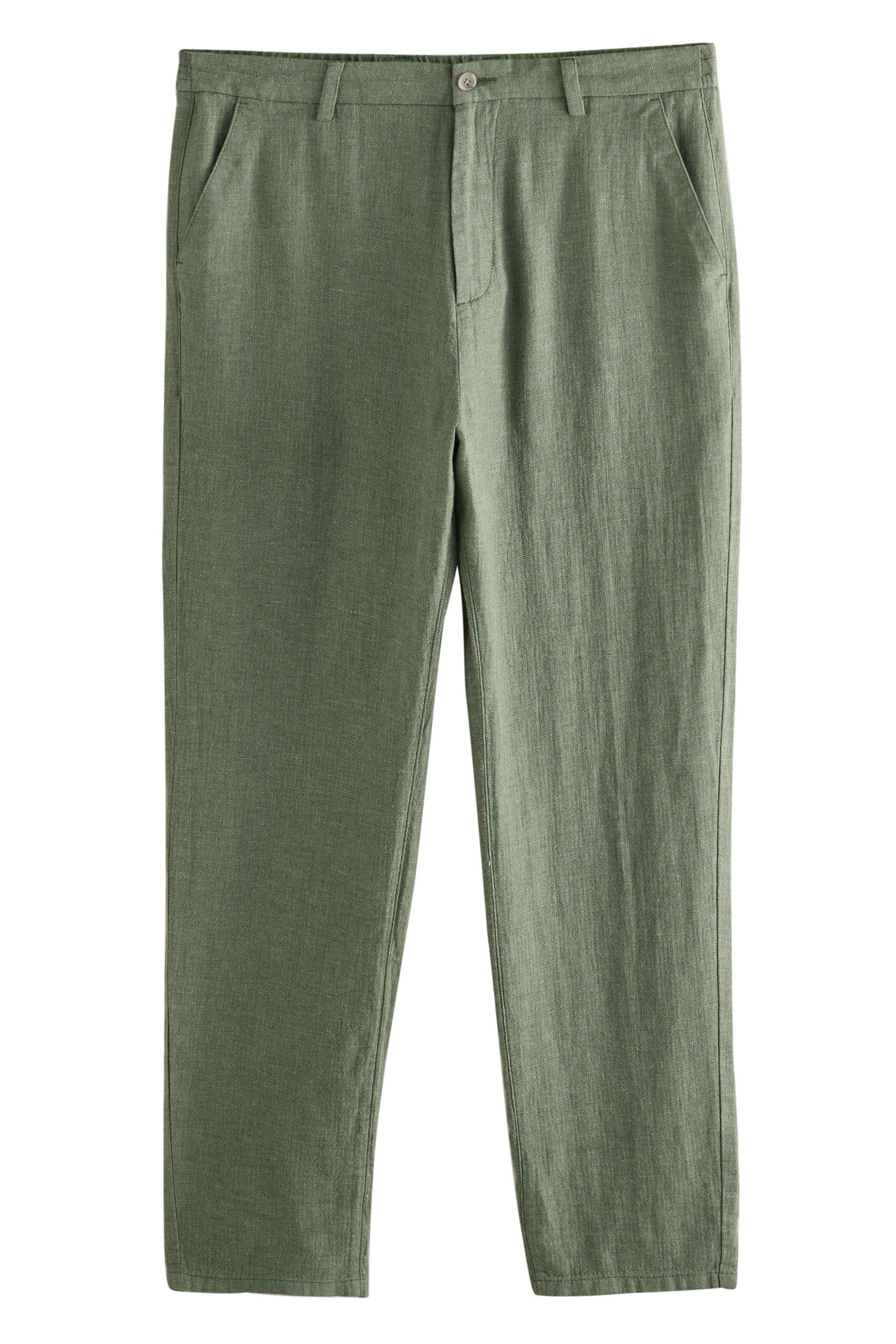 Next Dehnbund-Hose Strukturierte Hose aus Leinengemisch günstig online kaufen