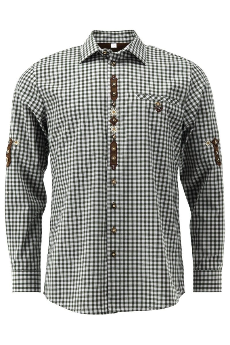 Orbis Textil GmbH & Co. KG Trachtenhemd Trachtenhemd - ALBANO - oliv günstig online kaufen