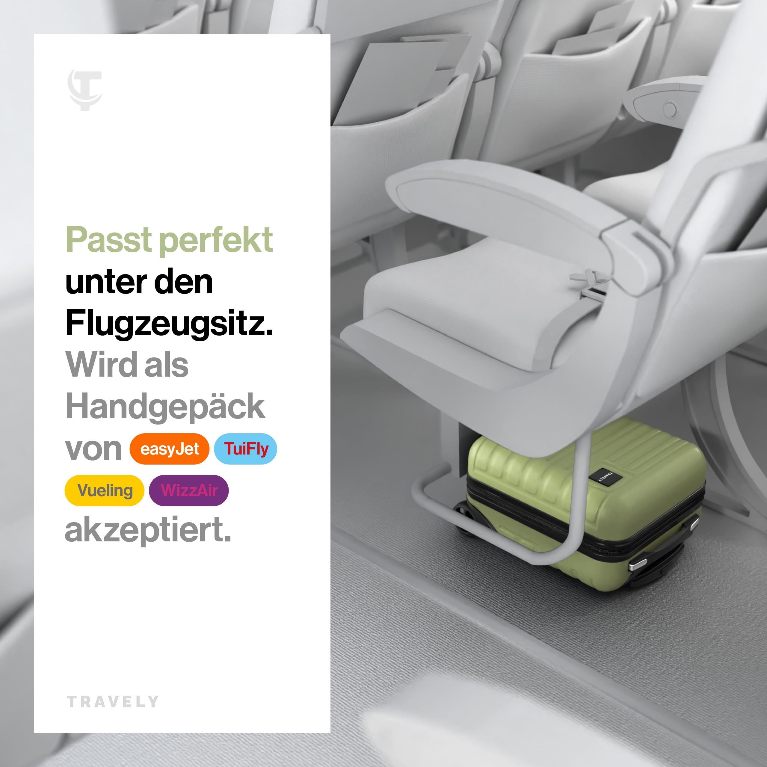 Travely Handgepäck-Trolley Polycarbonat Koffer - Reisekoffer, günstig online kaufen