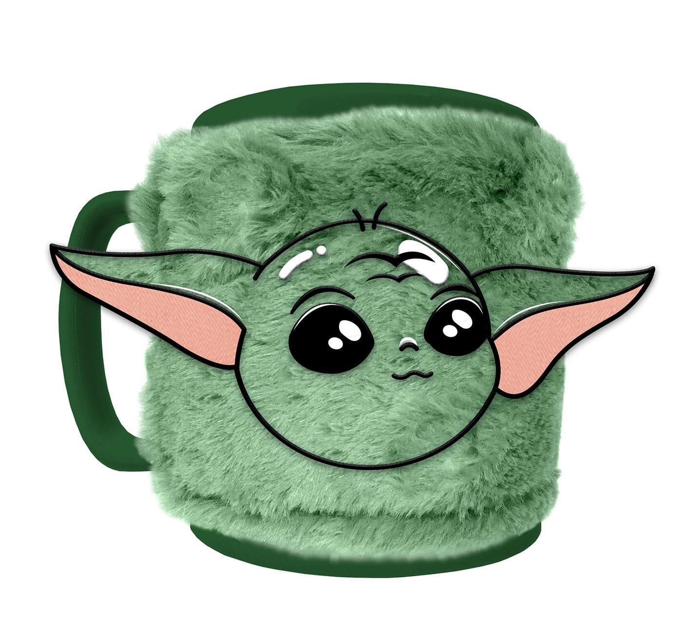 Pyramid International Tasse Star Wars The Mandalorian Fuzzy Tasse Grogu, 1-tlg., Flauschiges Plüschtuch, mit Klettverschluss befestigt