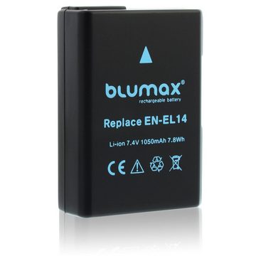 Blumax Set mit Lader für Nikon EN-EL14 D3300 1050 mAh Kamera-Ladegerät