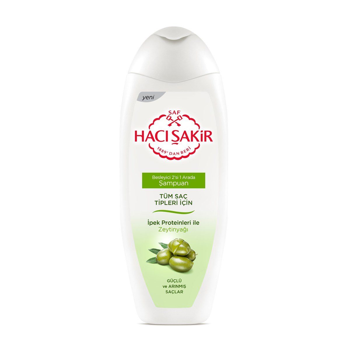 Shampoo Olive 500ml with Haci Olive Haci Sakir Oil Shampoo Unisex Olive Kopfhaut-Pflegeshampoo Sakir