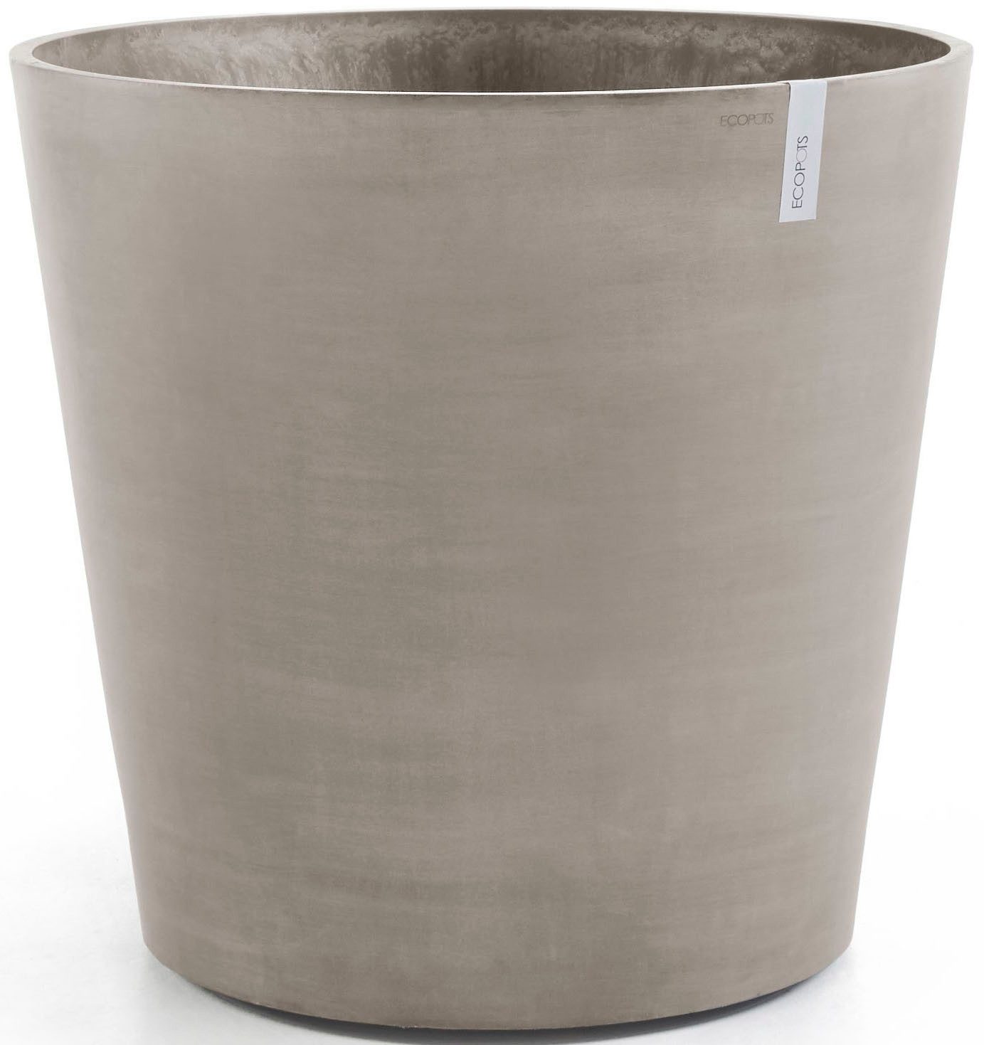 ECOPOTS Blumentopf Amsterdam mit Rollen 100 Taupe, für innen und außen: frostsicher, bruchsicher und lichtbeständig