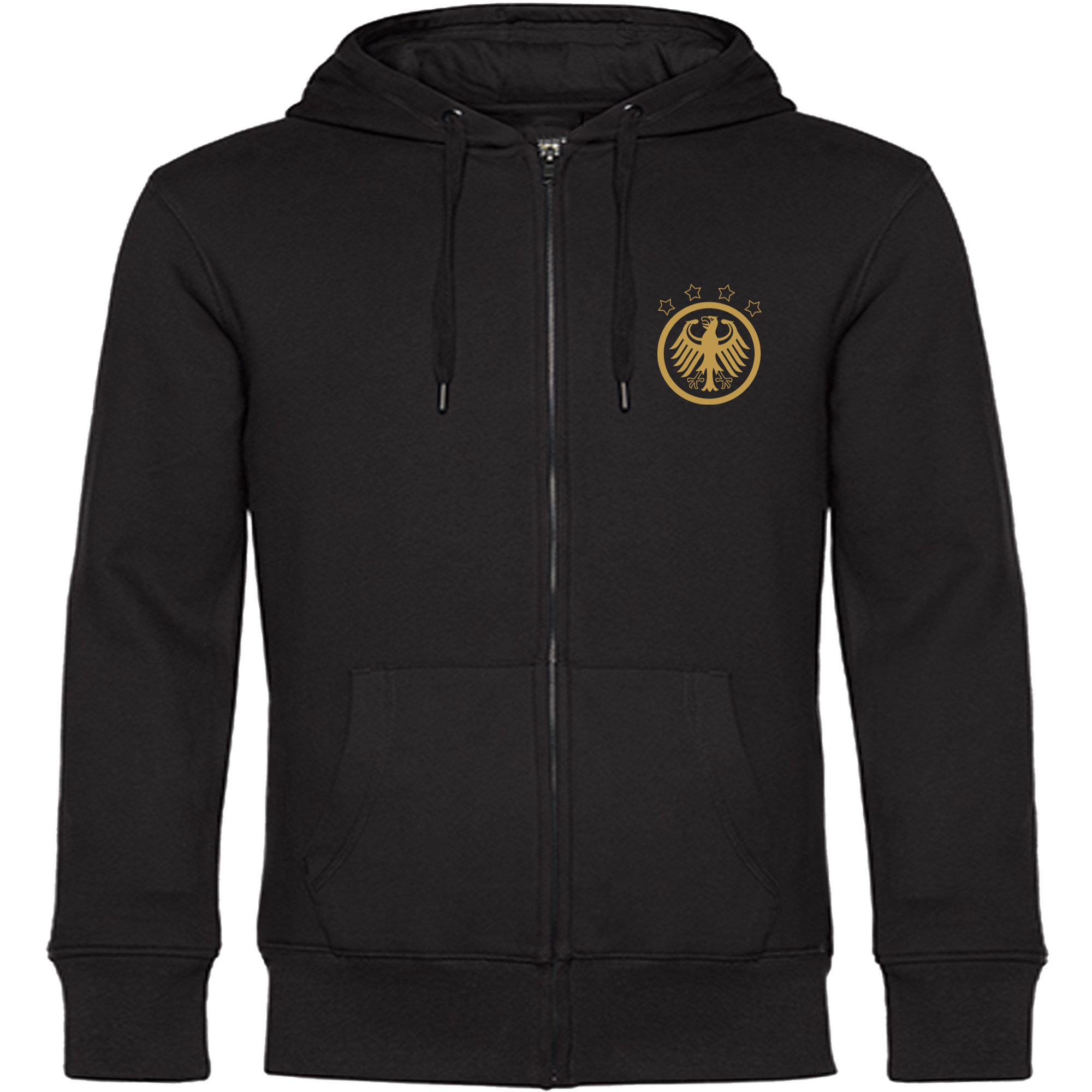 multifanshop Kapuzensweatjacke Deutschland - Adler Retro Gold - Sweat günstig online kaufen