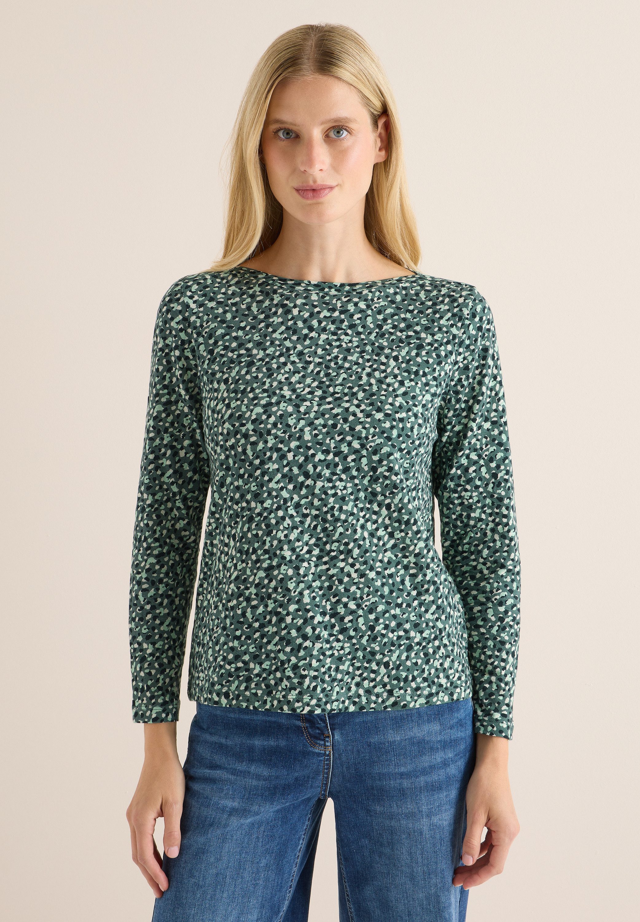 CECIL Langarmshirt aus reiner Baumwolle günstig online kaufen