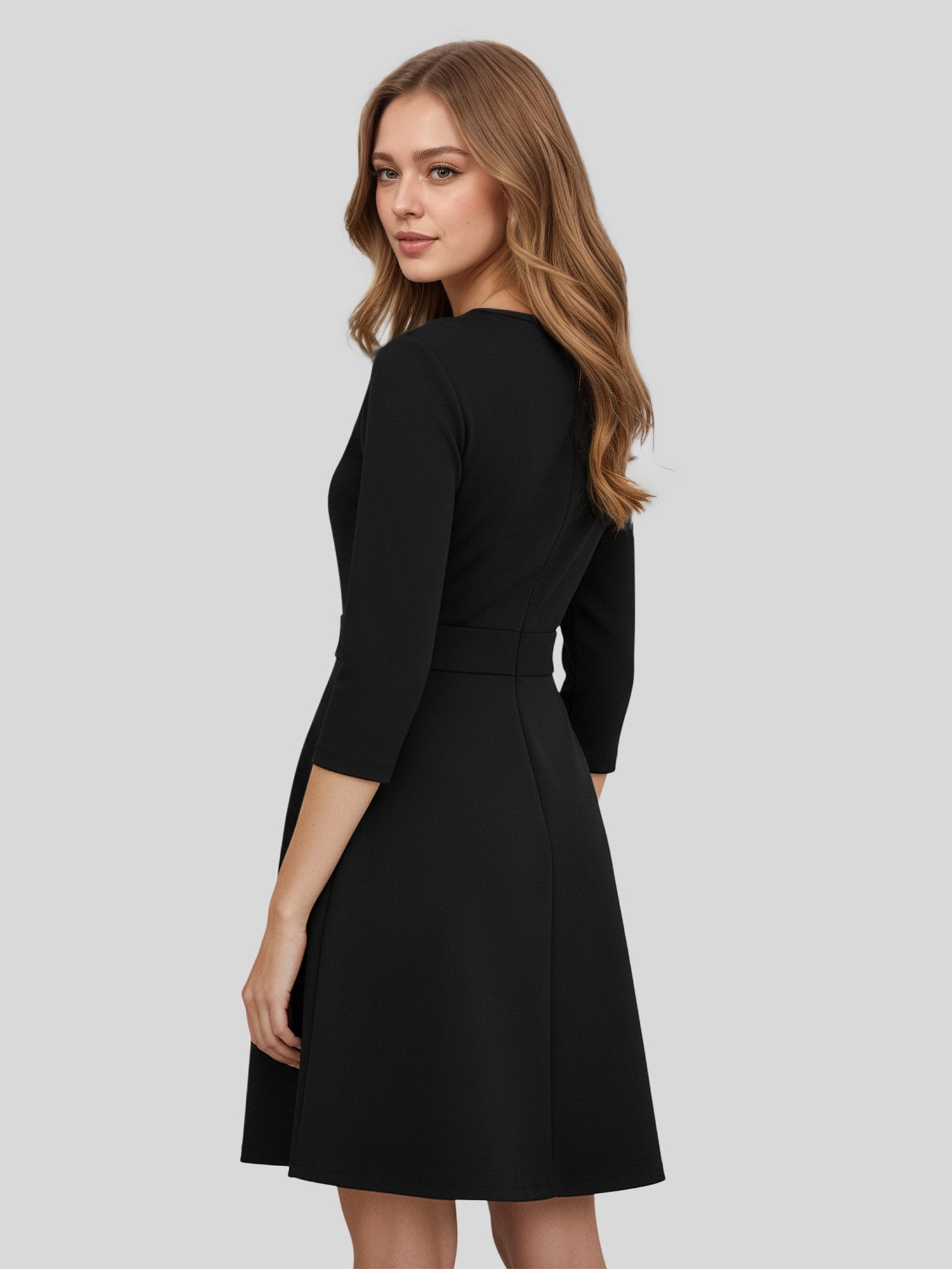 LAPA PLUS Midikleid Klassische elegante 3/4-Ärmel günstig online kaufen